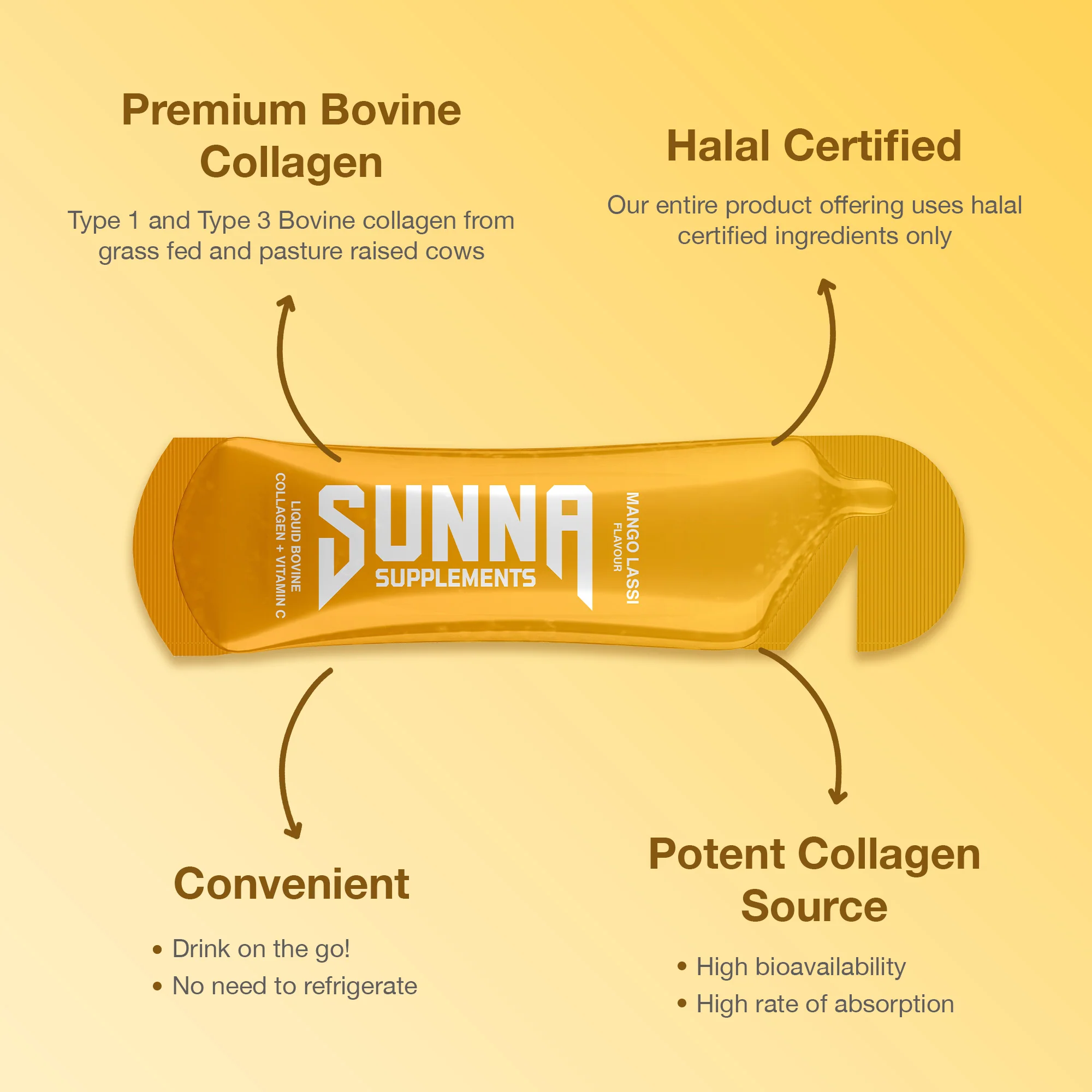 Mango Lassi Collagen Drink with Vitamin C - Image 3